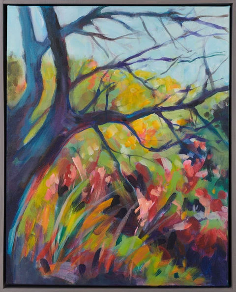Expressive and colourful landscape painting