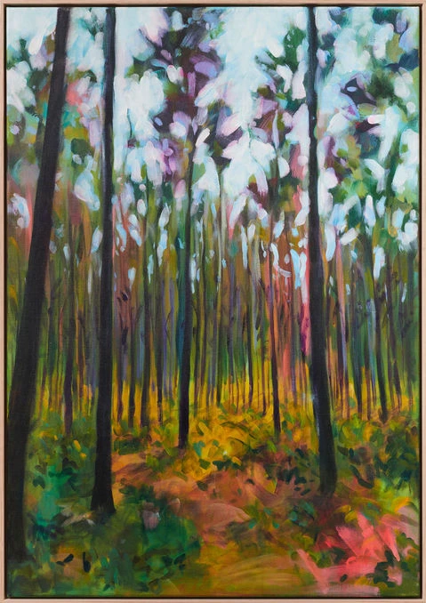 Expressive and colourful landscape painting