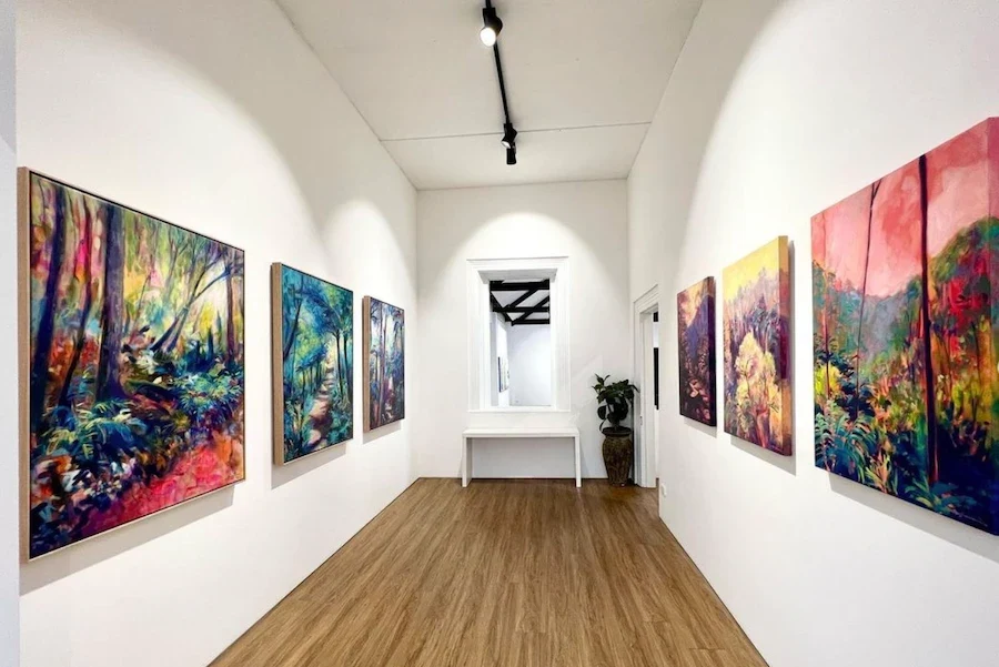 Colours of Hope exhibition installation at SOL Gallery